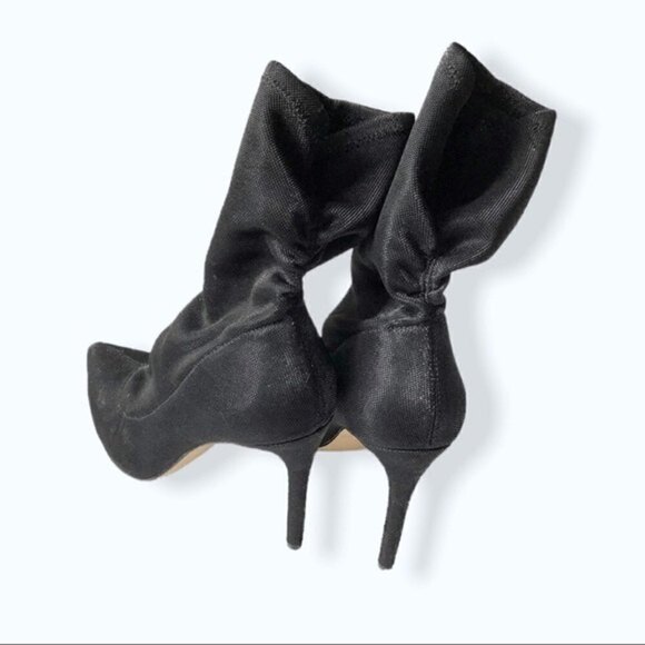 𝅺Badgley Mischka Stiletto Boots Jewel Ronny Shimmer Pointed Toe Evening Sock - Picture 8 of 11